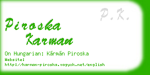 piroska karman business card
